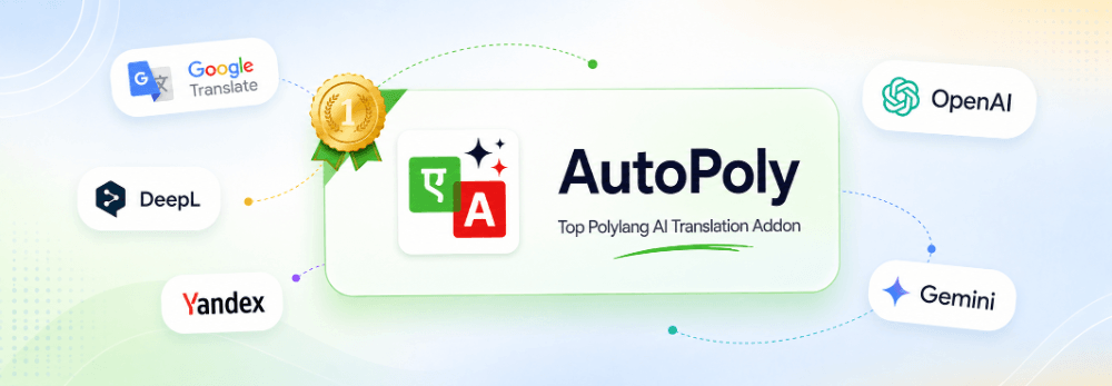 AutoPoly AI translation addon for Polylang banner