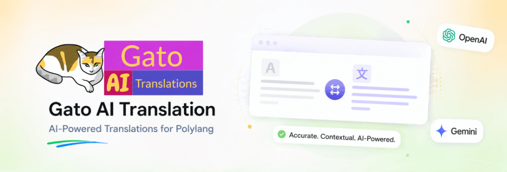 Gato AI Translations for Polylang plugin