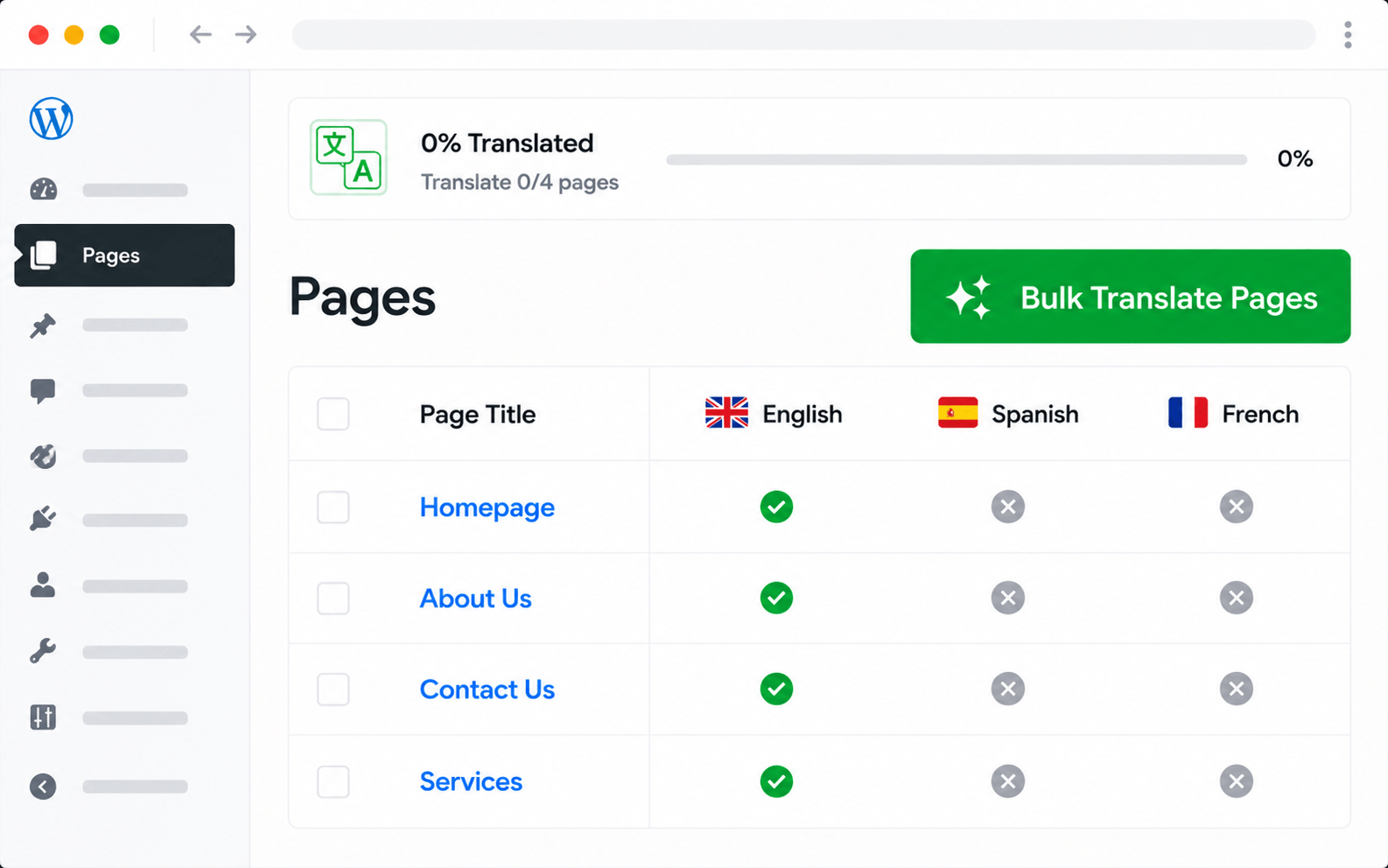 Original WPML content before Bulk Translation
